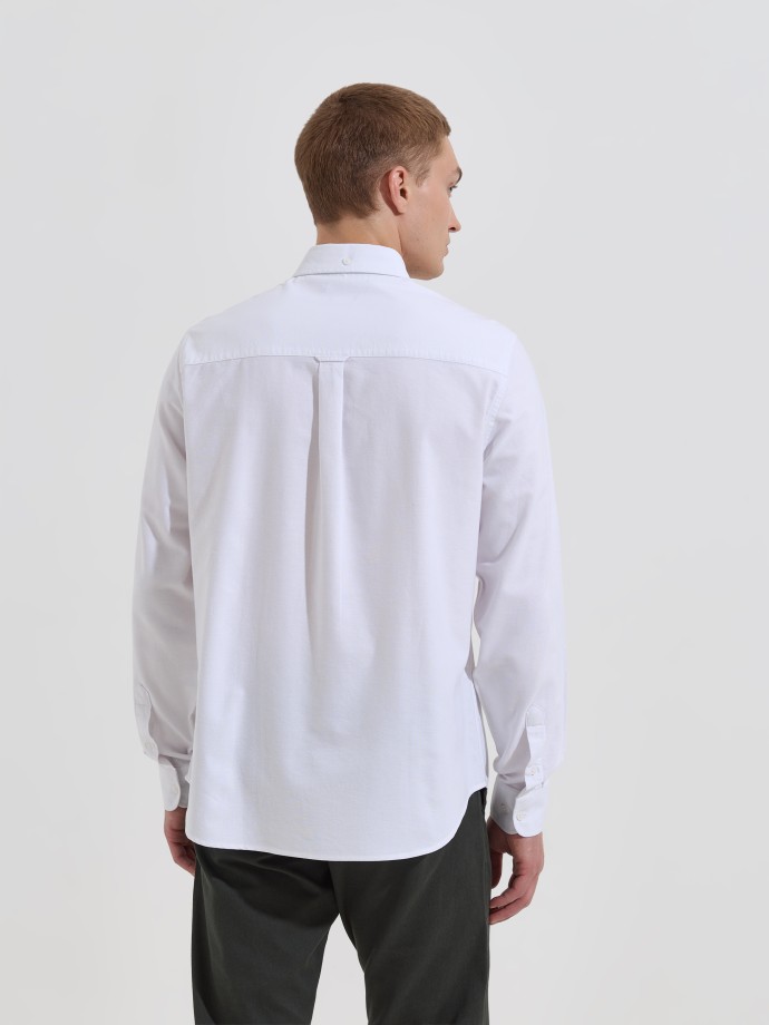 Camisa oxford algod�o regular fit