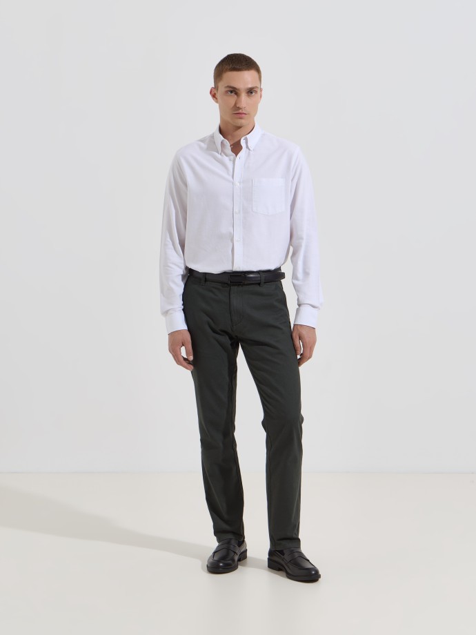 Camisa oxford algod�o regular fit