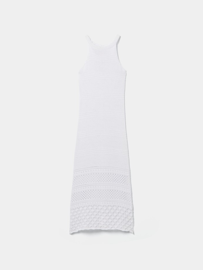 Vestido midi em malha Vestido midi em malha