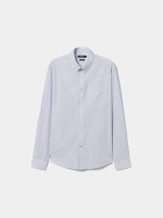 Camisa em popeline �s riscas