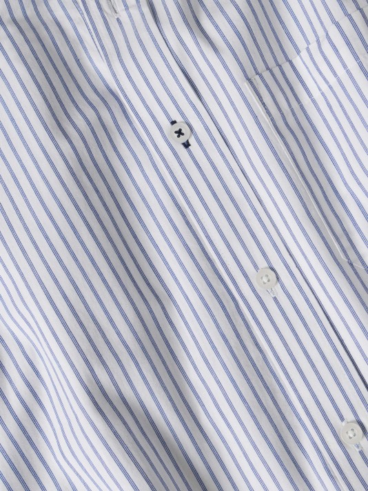 Camisa em popeline às riscas Camisa em popeline às riscas