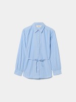 Camisa às riscas com cinto Camisa às riscas com cinto