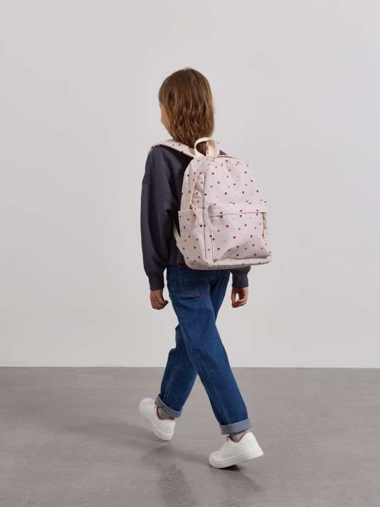 Mochila com corações Mochila com corações