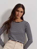 Camisola �s riscas com detalhe brilhante
