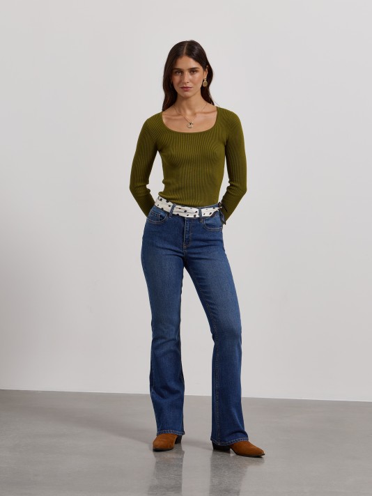 Cal�as de ganga bootcut push-up