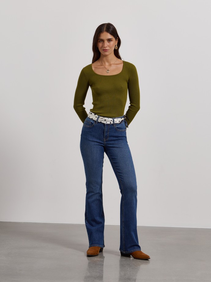 Cal�as de ganga bootcut push-up