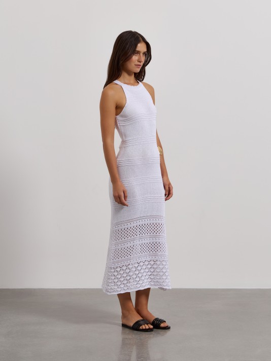 Vestido midi em malha Vestido midi em malha