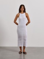 Vestido midi em malha Vestido midi em malha