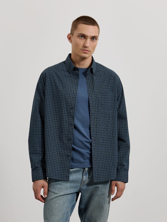 Camisa aos quadrados com bolso Camisa aos quadrados com bolso