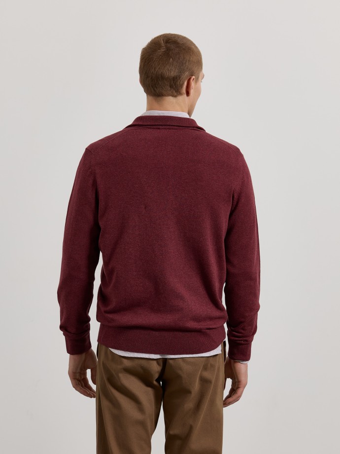 Camisola de malha com fecho