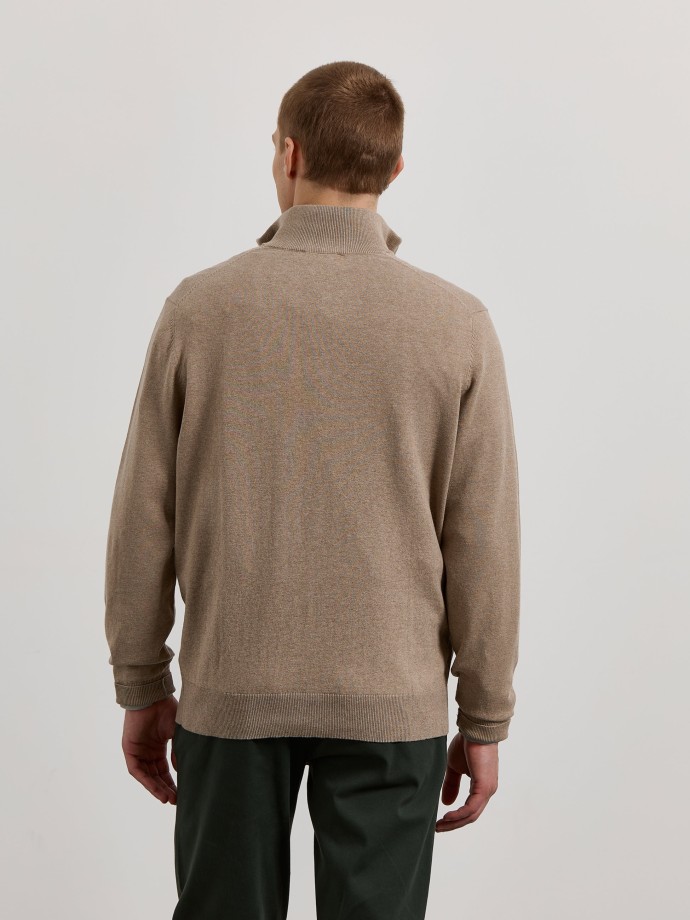 Camisola de malha com fecho