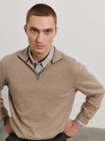 Camisola de malha com fecho