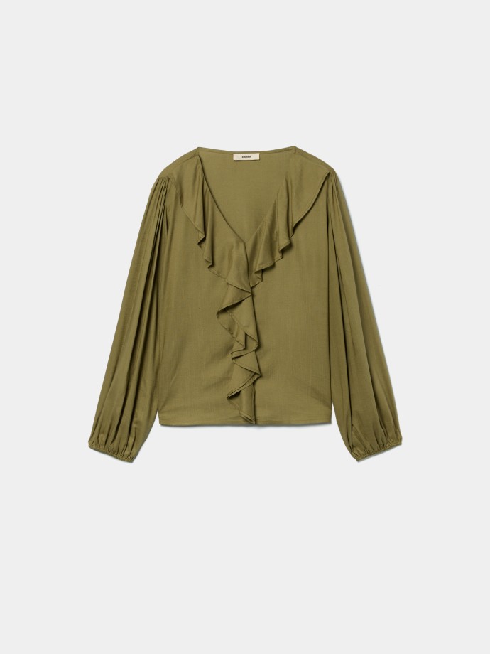 Blusa com folhos