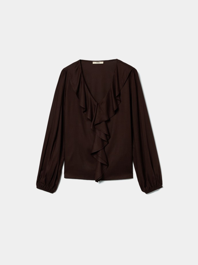 Blusa com folhos
