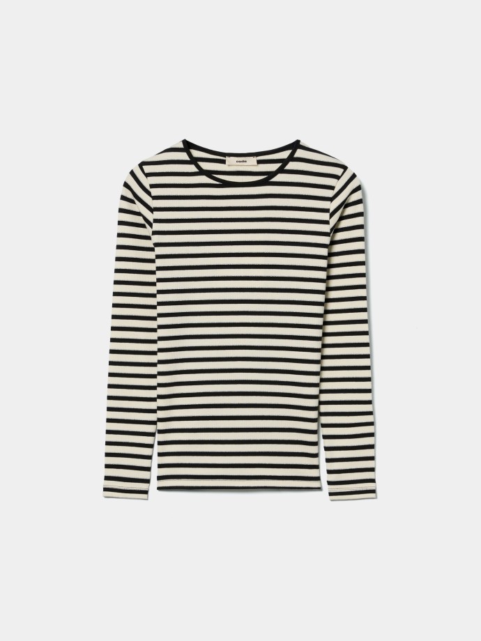 Camisola �s riscas com detalhe brilhante