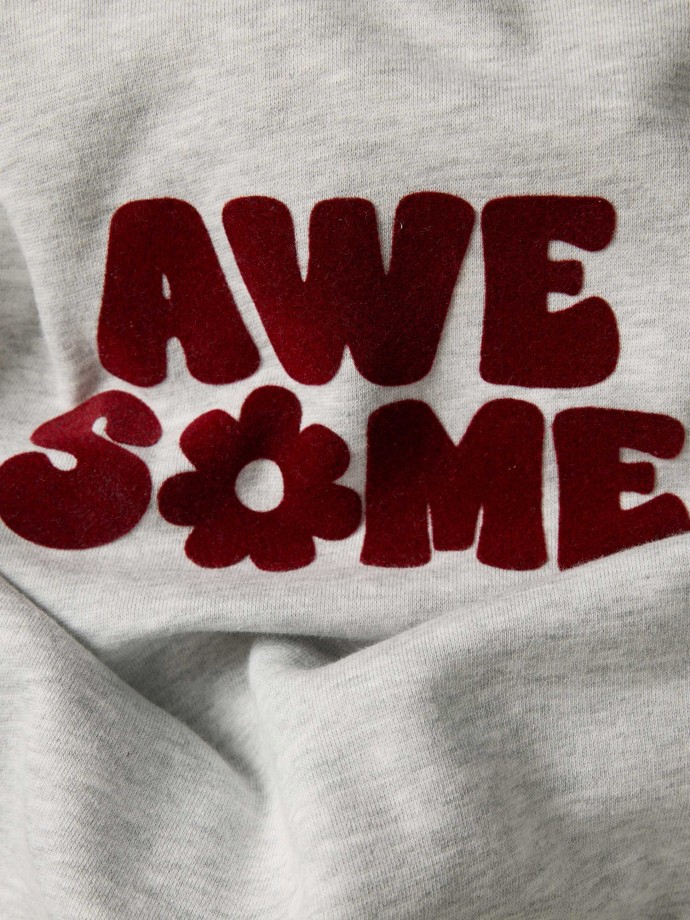 Sweatshirt com carapuço estampada Sweatshirt com carapuço estampada