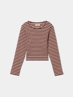 Camisola canelada �s riscas