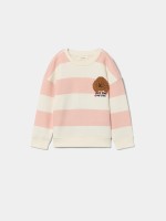 Sweatshirt �s riscas com bordado