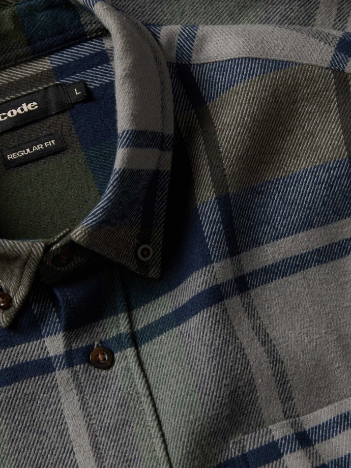 Camisa de flanela aos quadrados