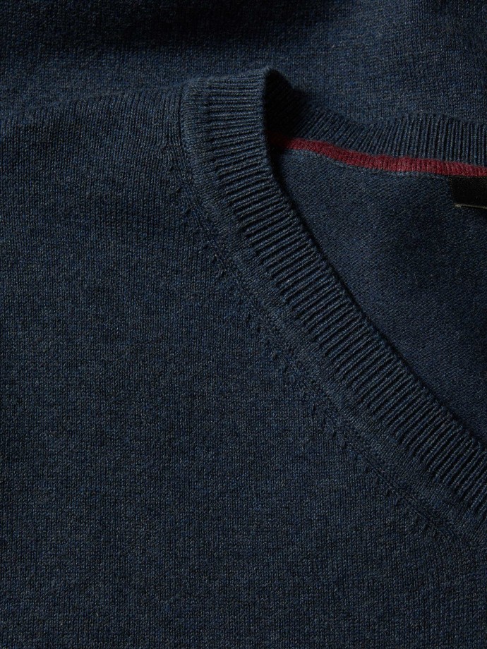 Camisola de malha com decote em V