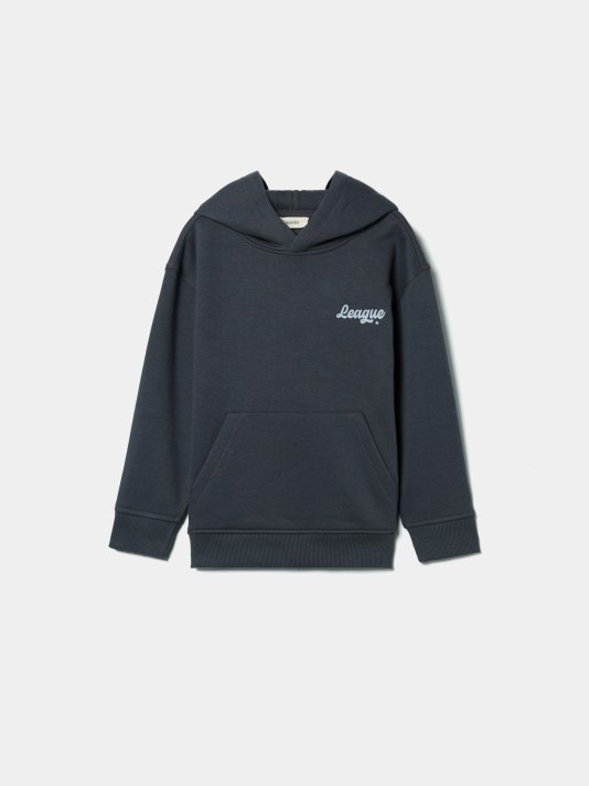 Sweatshirt com carapu�o estampada