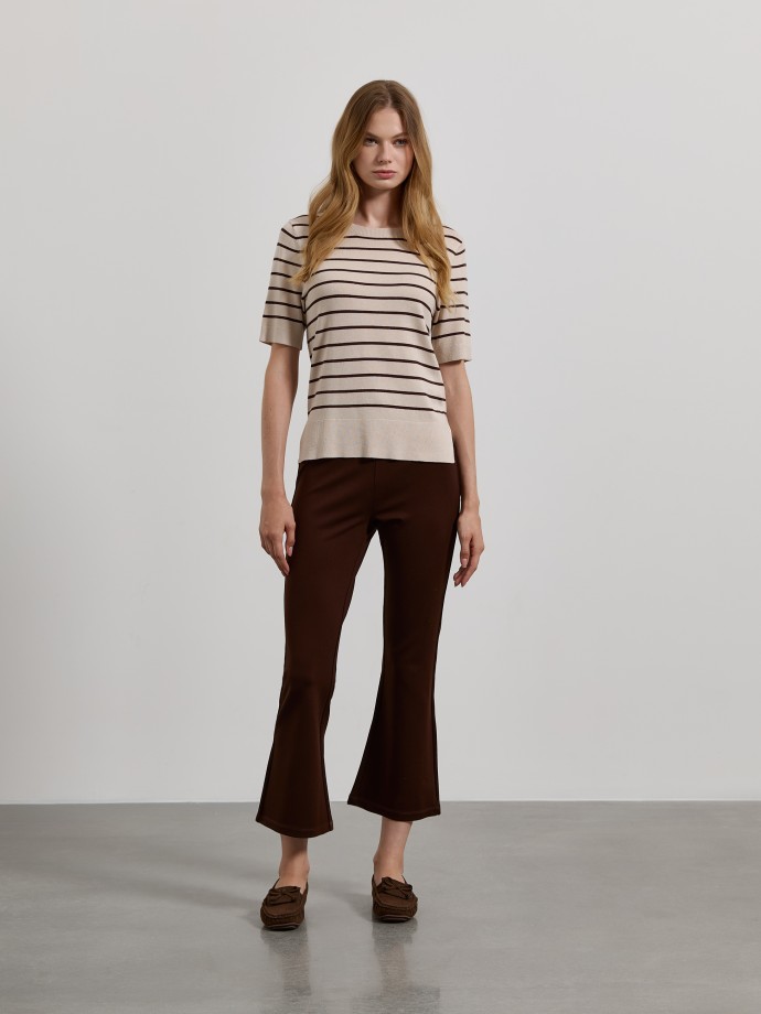 Camisola de malha �s riscas