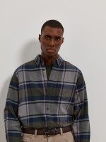 Camisa de flanela aos quadrados