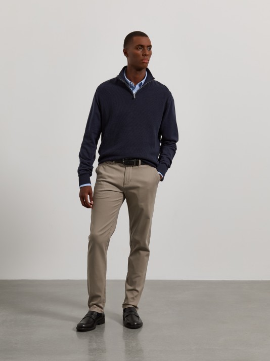 Camisola de malha com fecho Camisola de malha com fecho