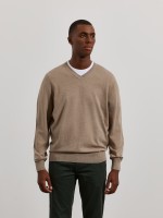 Camisola de malha com decote em V
