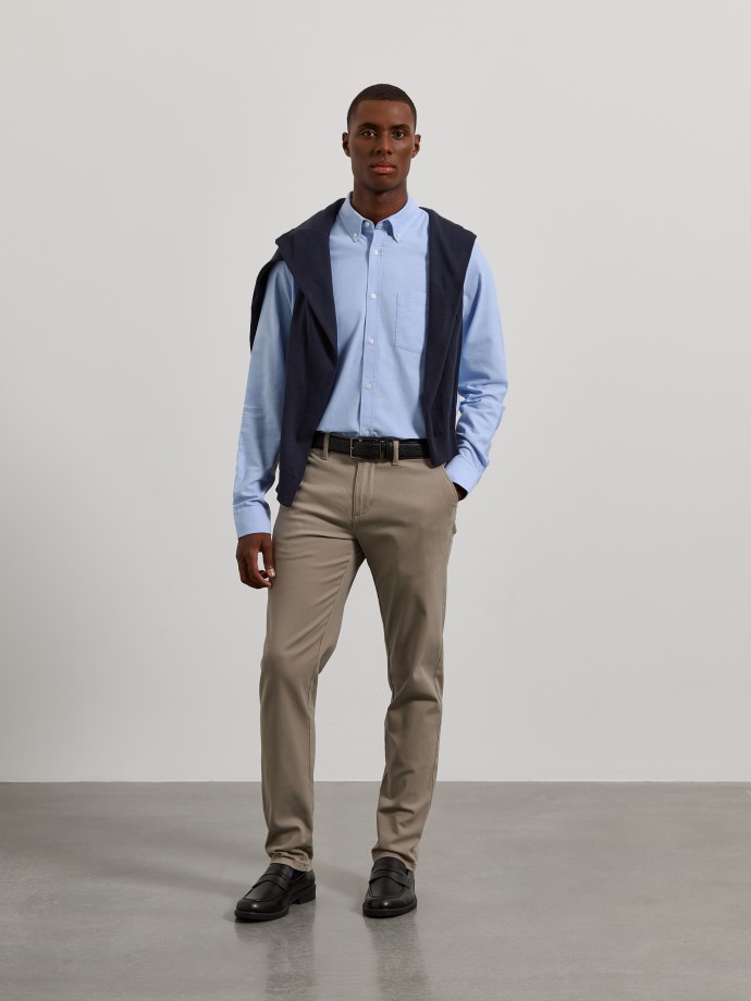 Camisa oxford algod�o regular fit