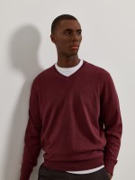 Camisola de malha com decote em V