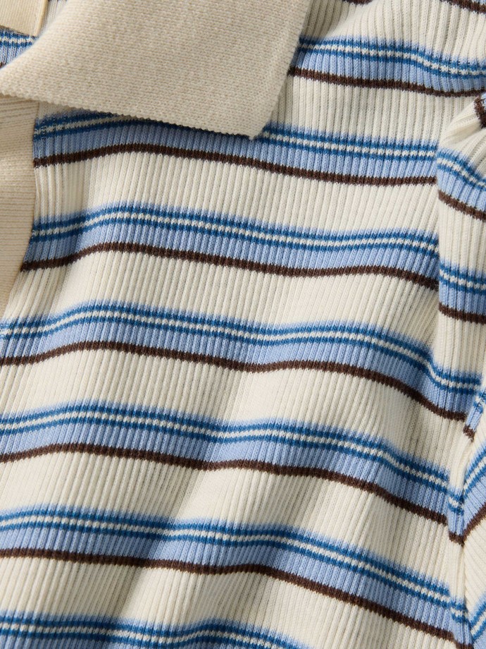 Polo de malha às riscas Polo de malha às riscas