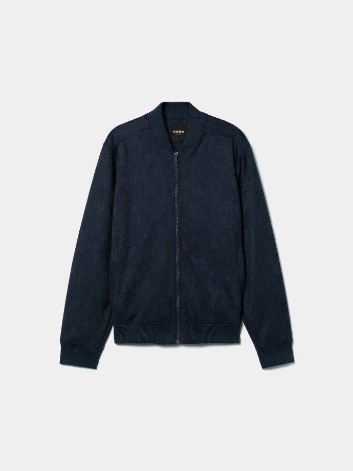 Casaco bomber com efeito camur�a