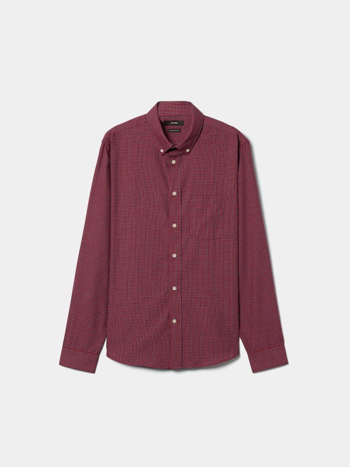 Camisa aos quadrados com bolso