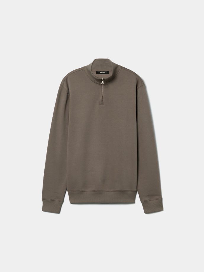 Sweatshirt com fecho