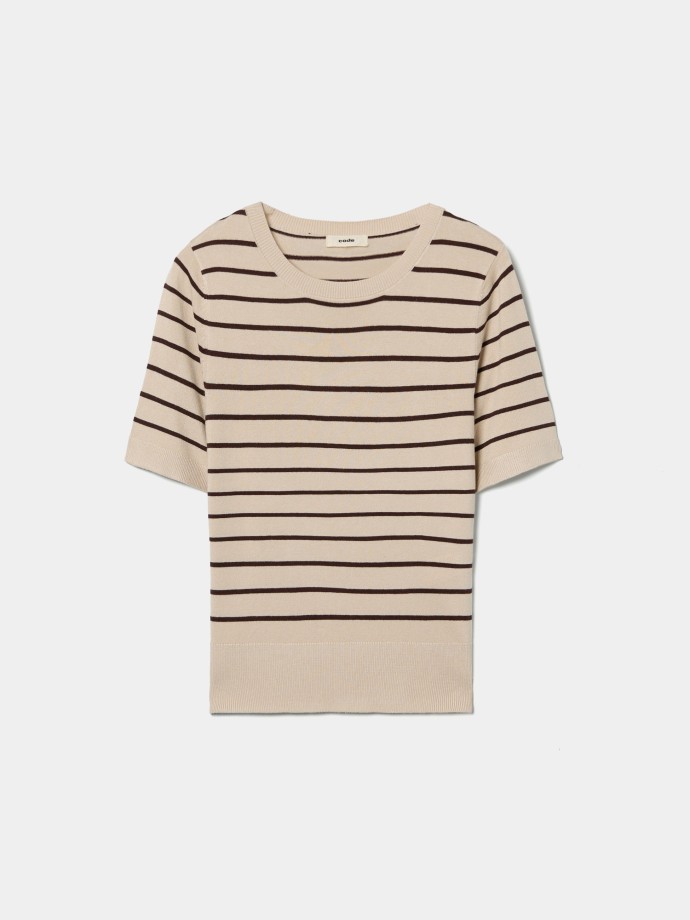 Camisola de malha �s riscas