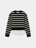 Sweatshirt efeito camisa Sweatshirt efeito camisa