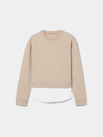 Sweatshirt efeito camisa Sweatshirt efeito camisa