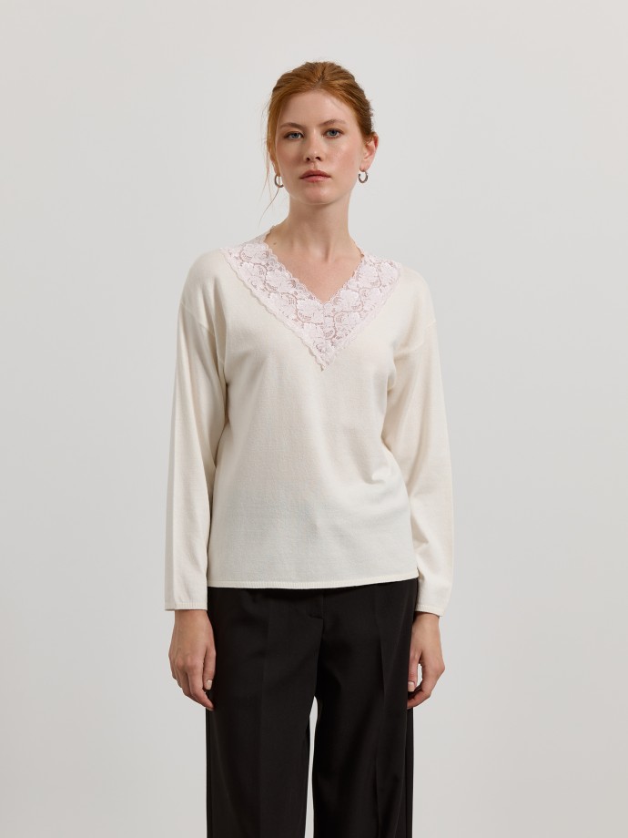 Camisola com renda