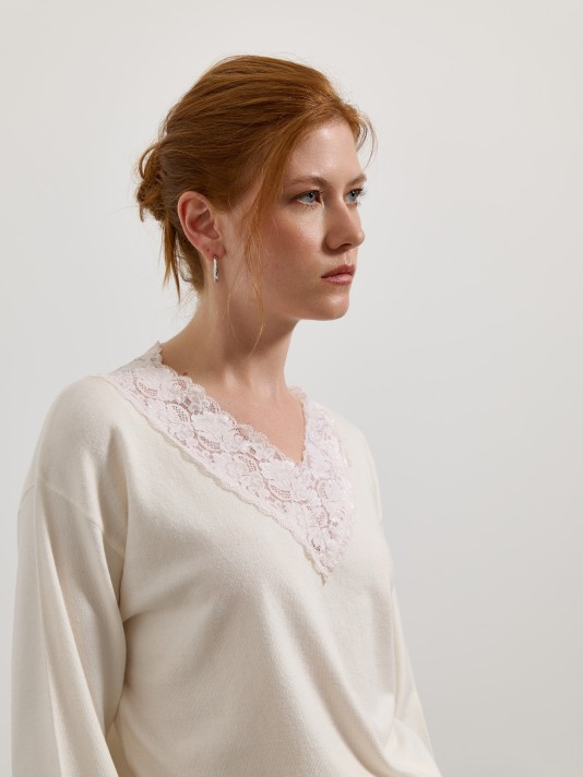 Camisola com renda