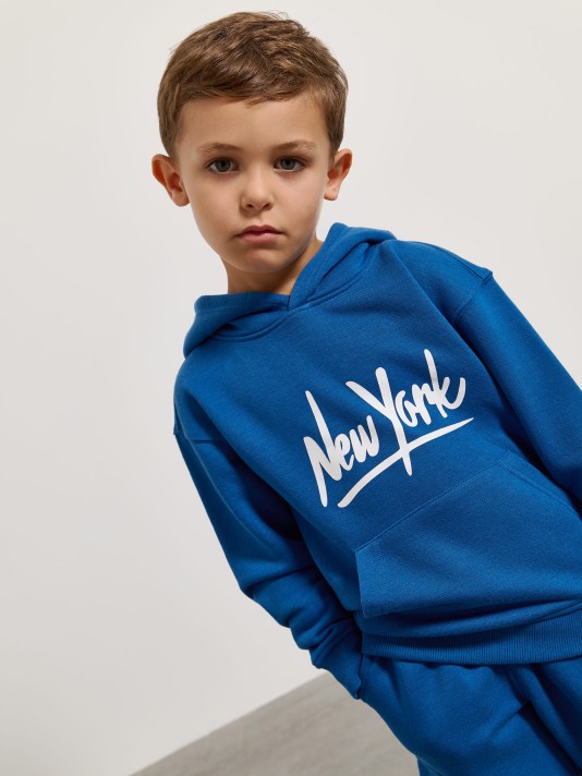 Sweatshirt estampada com carapuço Sweatshirt estampada com carapuço
