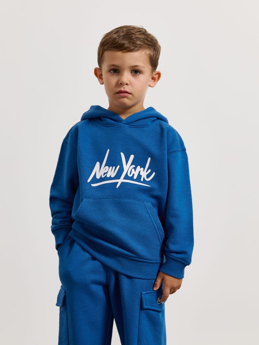 Sweatshirt estampada com carapu�o