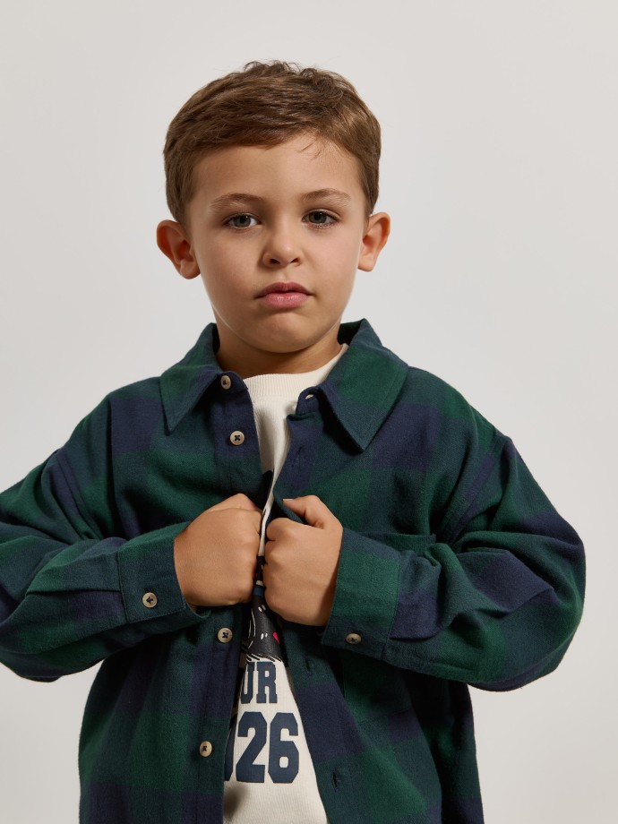 Sobrecamisa de flanela xadrez