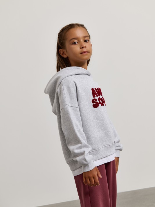 Sweatshirt com carapuço estampada Sweatshirt com carapuço estampada