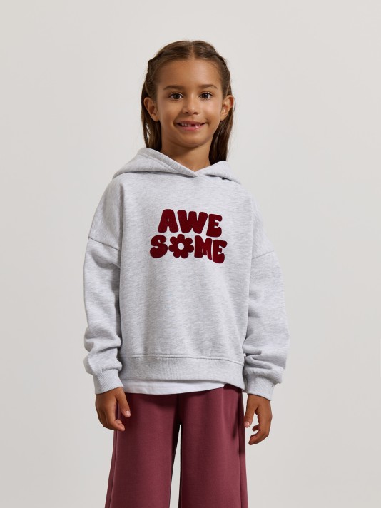Sweatshirt com carapuço estampada Sweatshirt com carapuço estampada