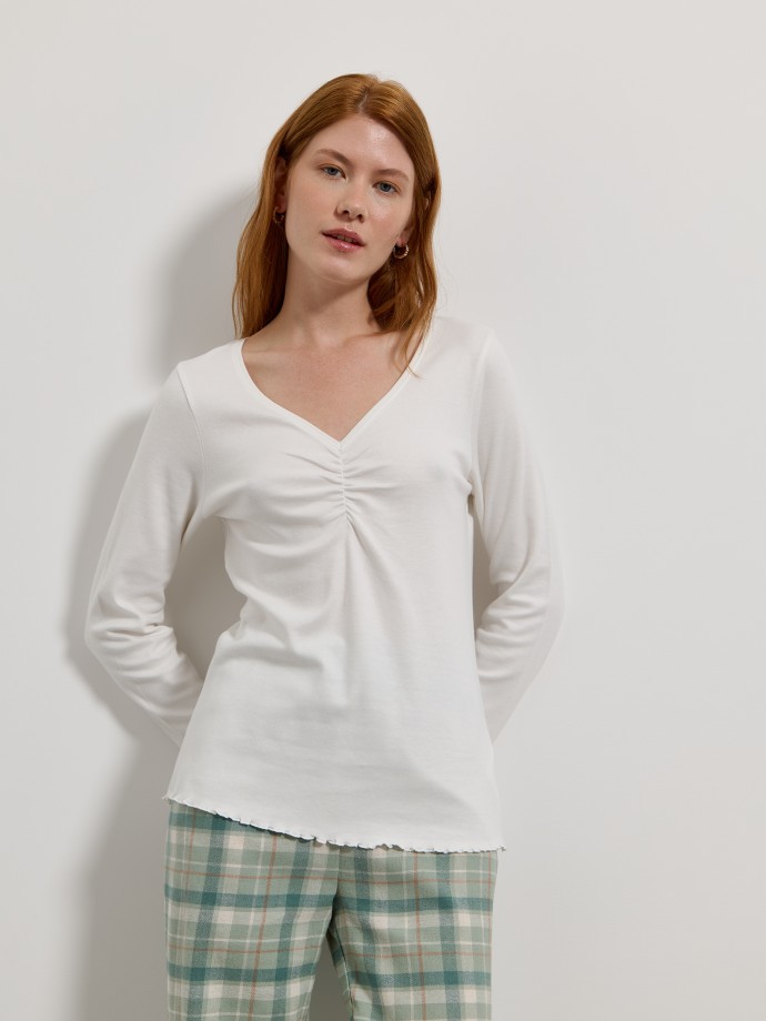 Pijama com cal�as aos quadrados