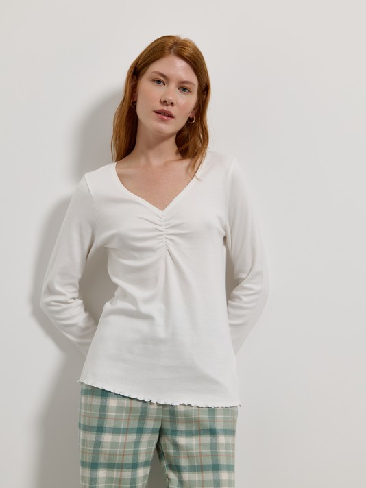 Pijama com calças aos quadrados Pijama com calças aos quadrados