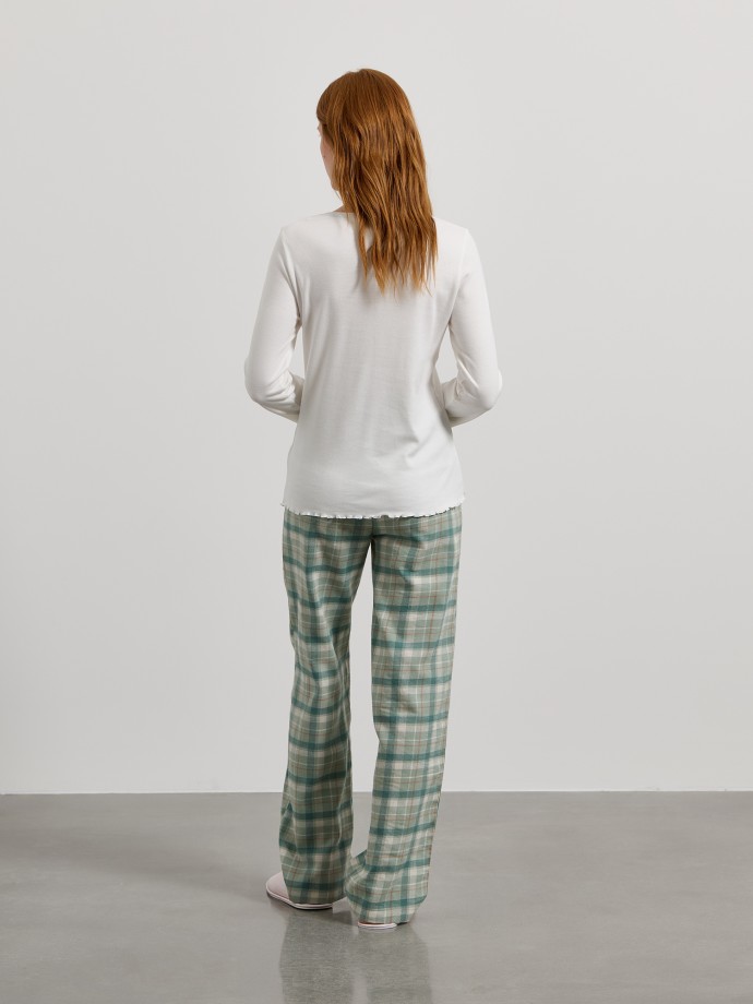 Pijama com cal�as aos quadrados
