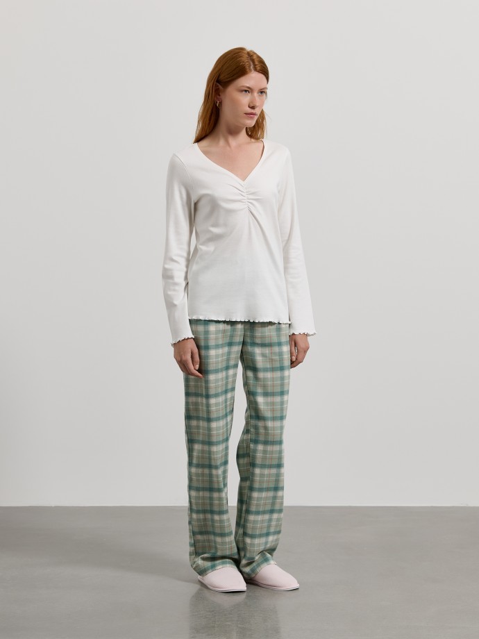 Pijama com cal�as aos quadrados