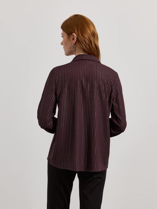 Camisa às riscas brilhantes Camisa às riscas brilhantes